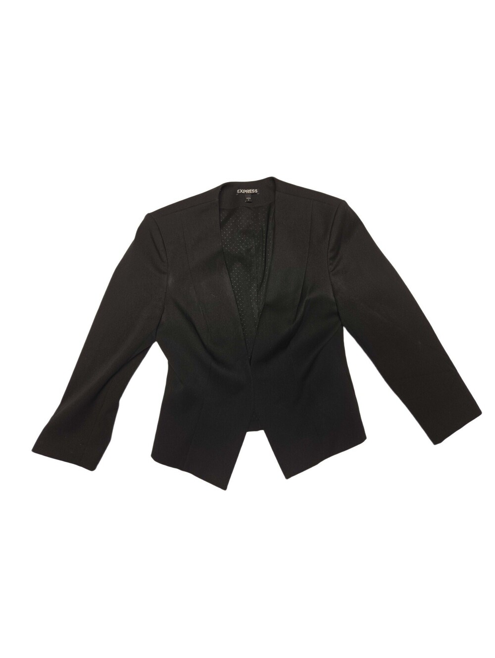 Express Women Black Open Front Professional Workwear Blazer Jacket Size 2